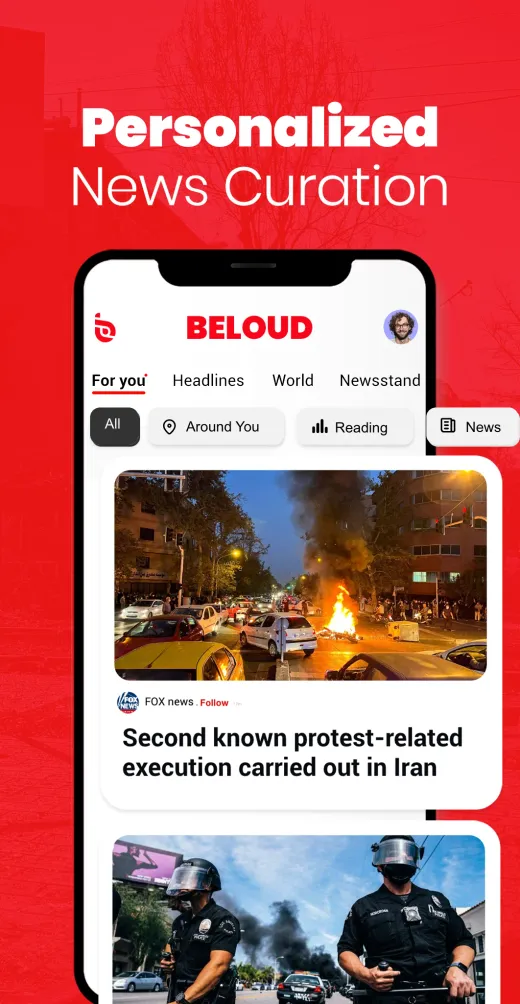 Beloud store image: the personalized news feed