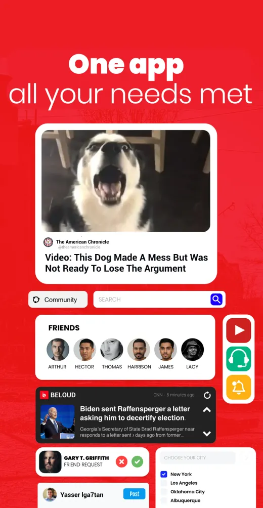 Beloud store image: the video and community feed