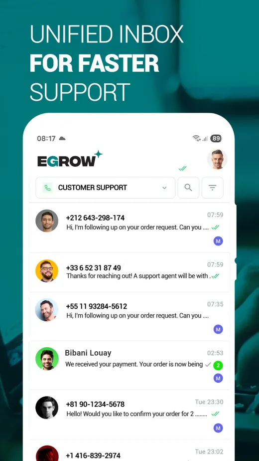 eGrow store image: the unified inbox